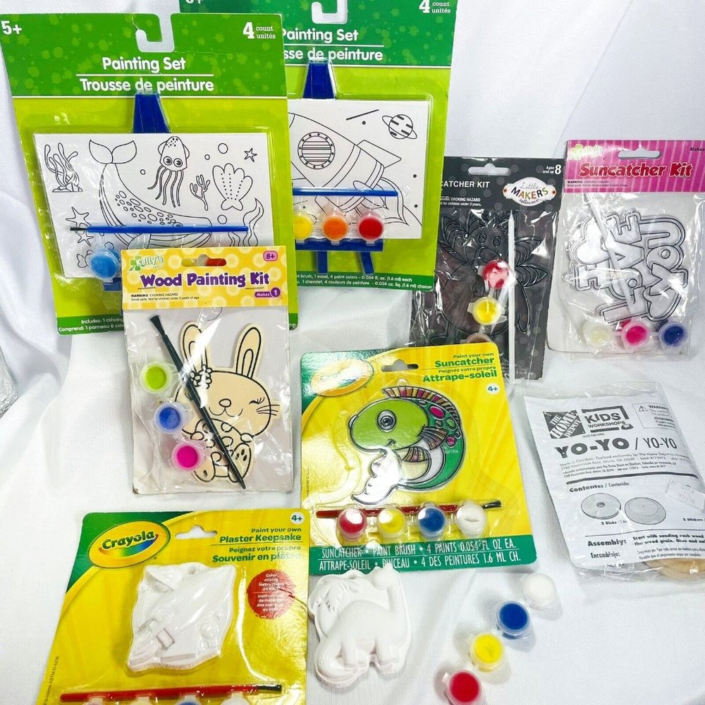 Lot of 8 Kits Kids Paint Build Your Suncatcher Yo-yo Kits 6-8 Years